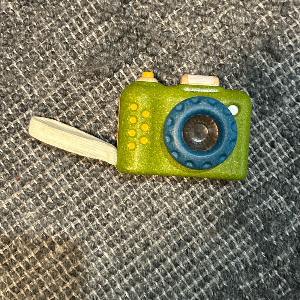 Green and Blue Toy Camera